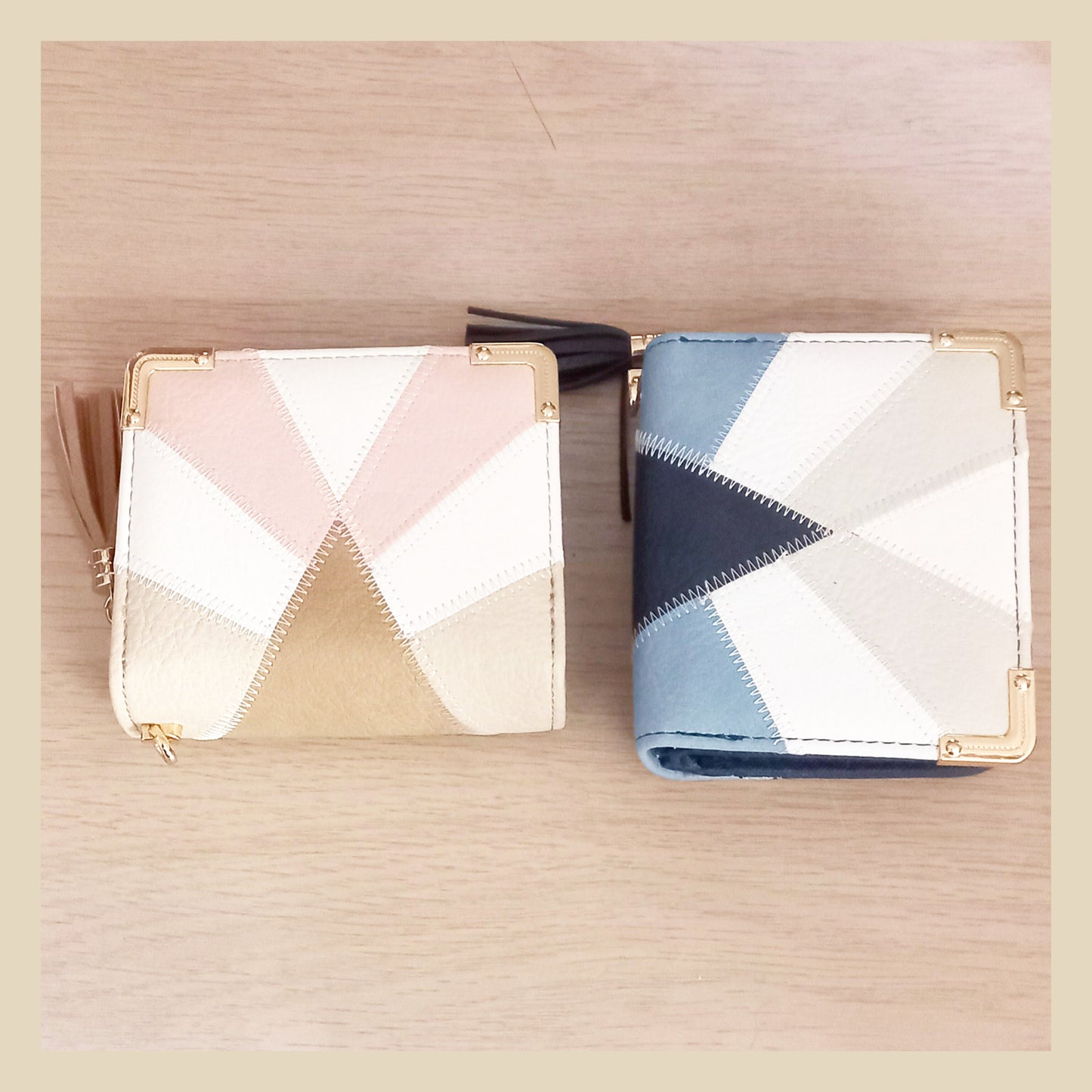 Cartera monedero triángulos mujer