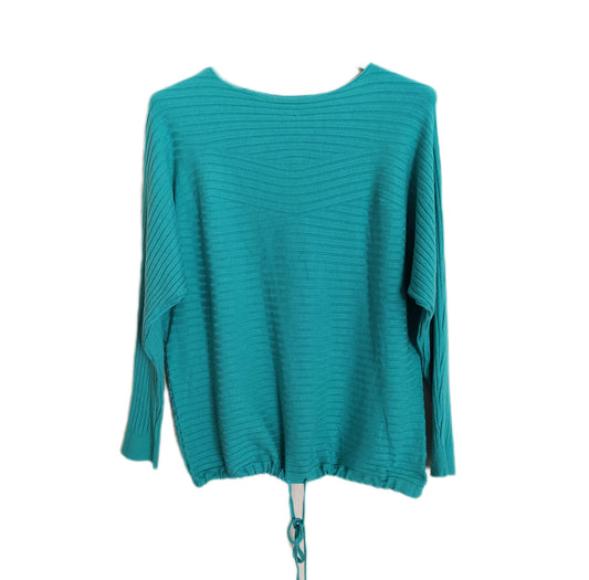 jersey manga larga ancho color turquesa para mujer