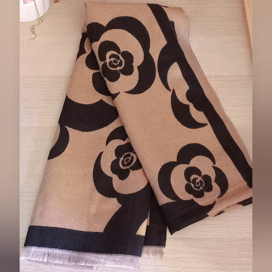 Bufanda Flores reversible mujer