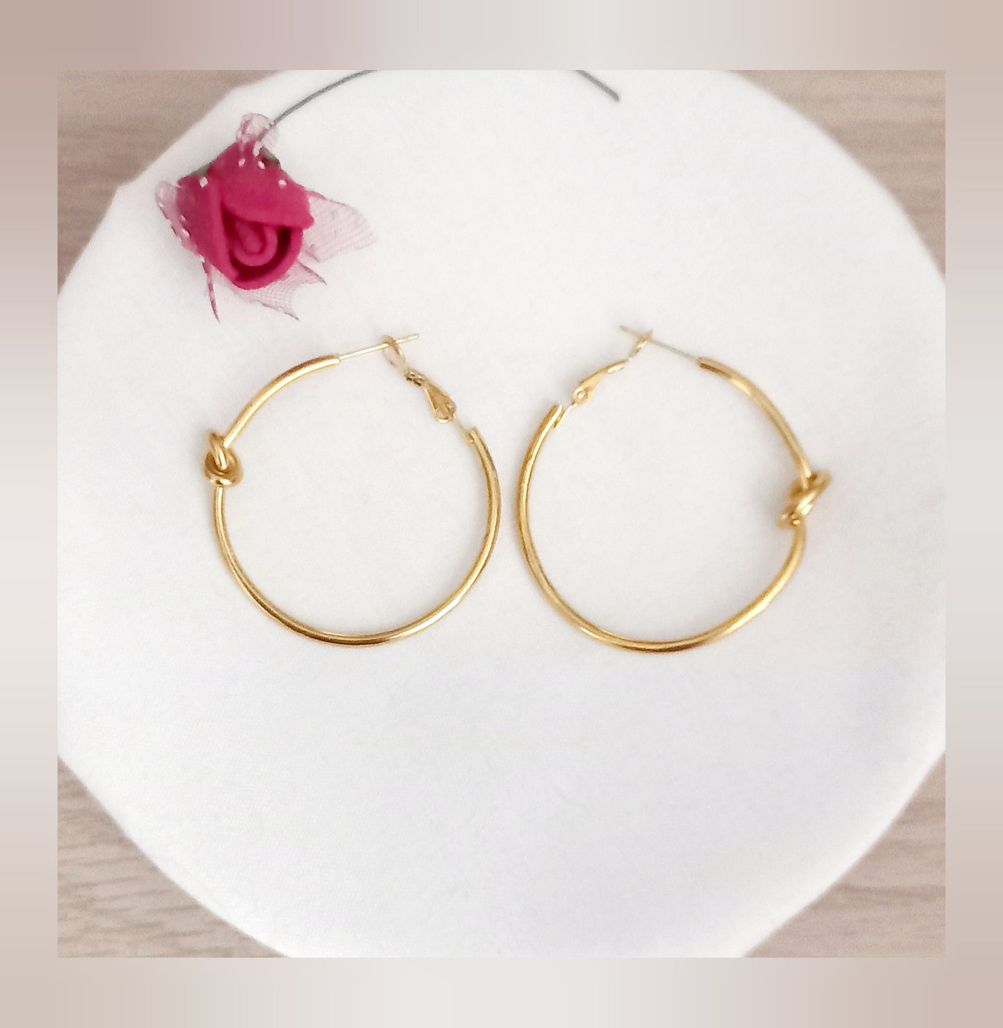Pendientes aros Nudo acero