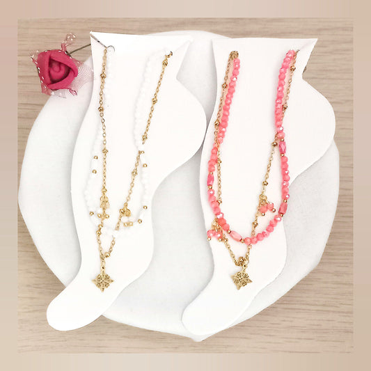 Tobillera Nudo de bruja doble acero