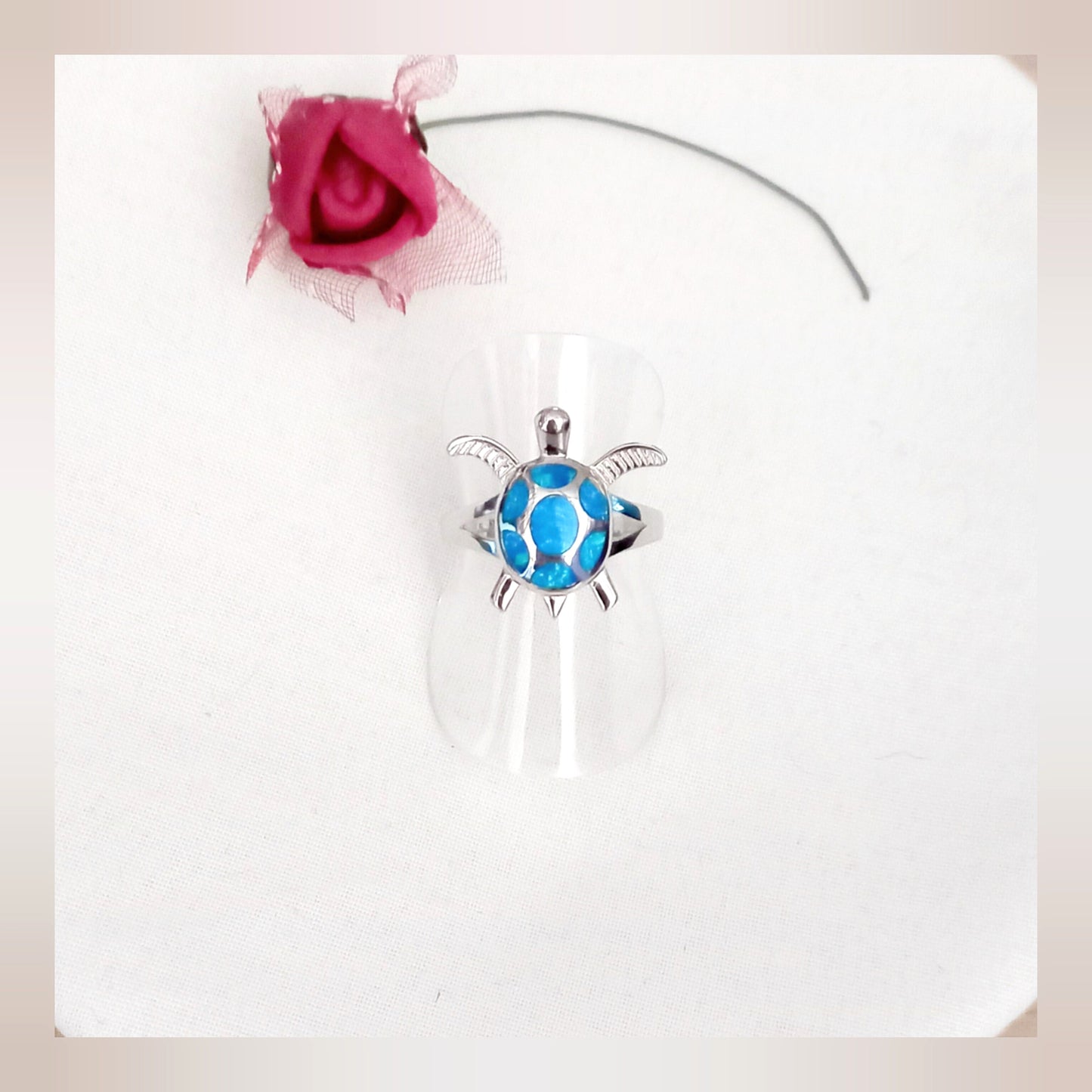 Anillo Tortuga ópalo plata