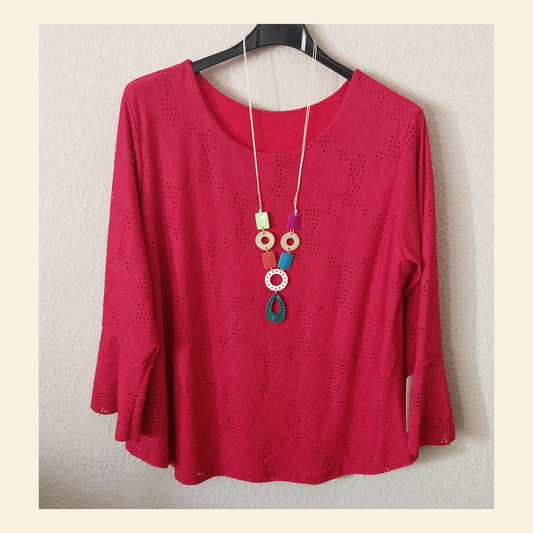 Blusa media manga puntos
