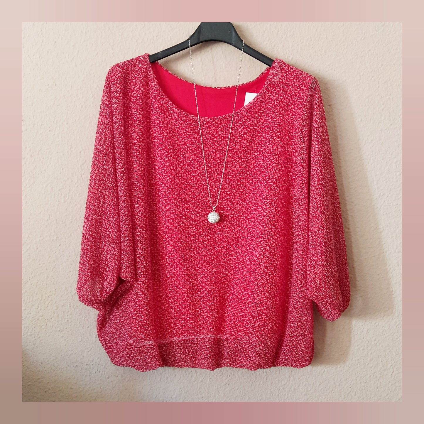 Blusa ancha media manga