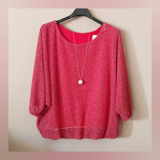 Blusa ancha media manga