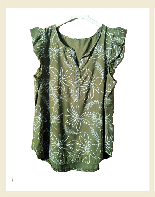Blusa estampado hojas