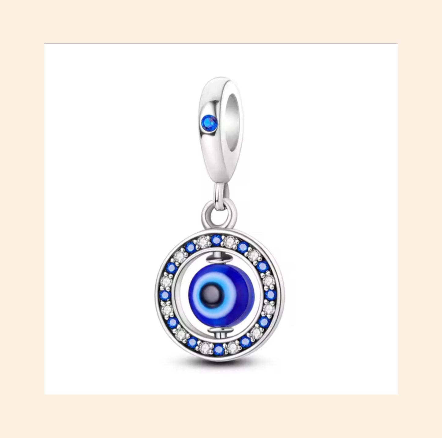 Charm ojo turco plata