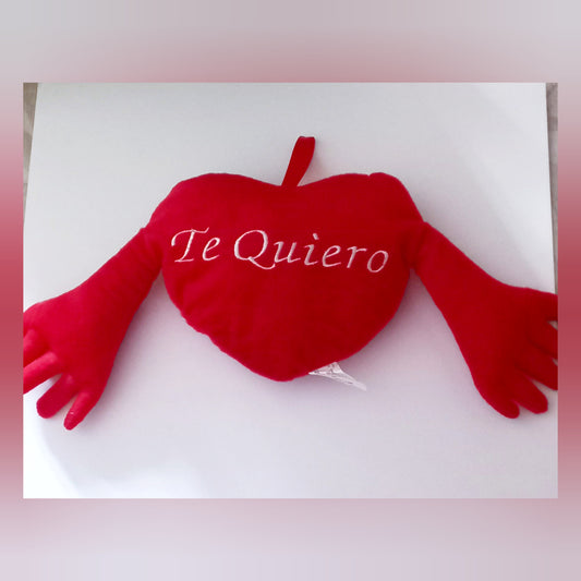 Cojin corazón manos Te quiero