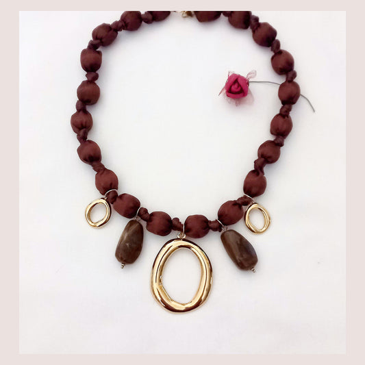 Collar Bolitas y círculos acero