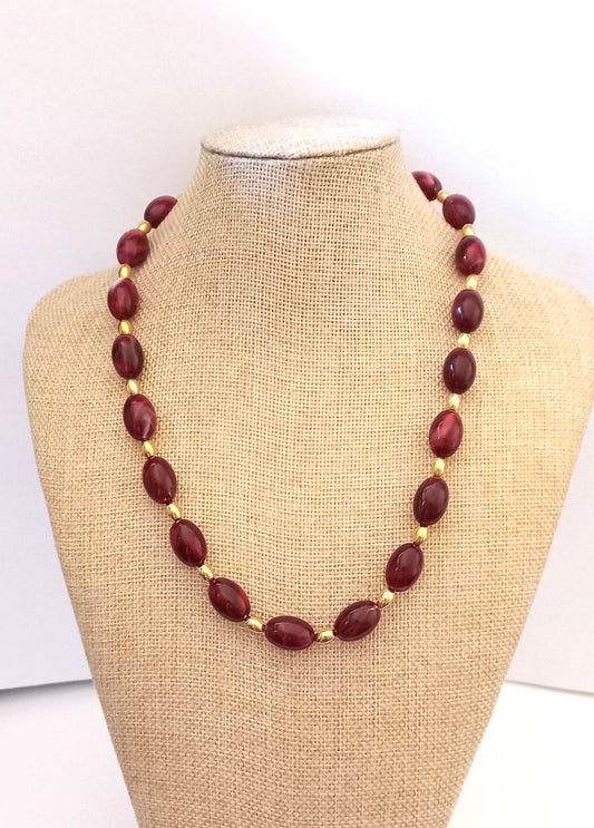 Collar Piedras y bolitas acero