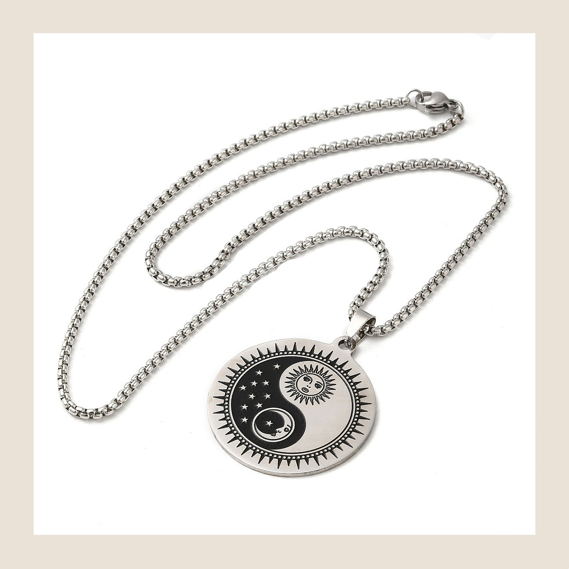 Collar Ying Yang acero