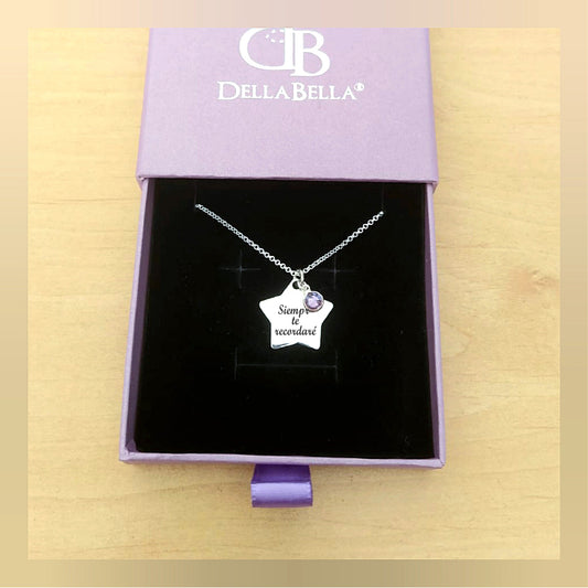 Collar Estrella / Nube personalizado plata