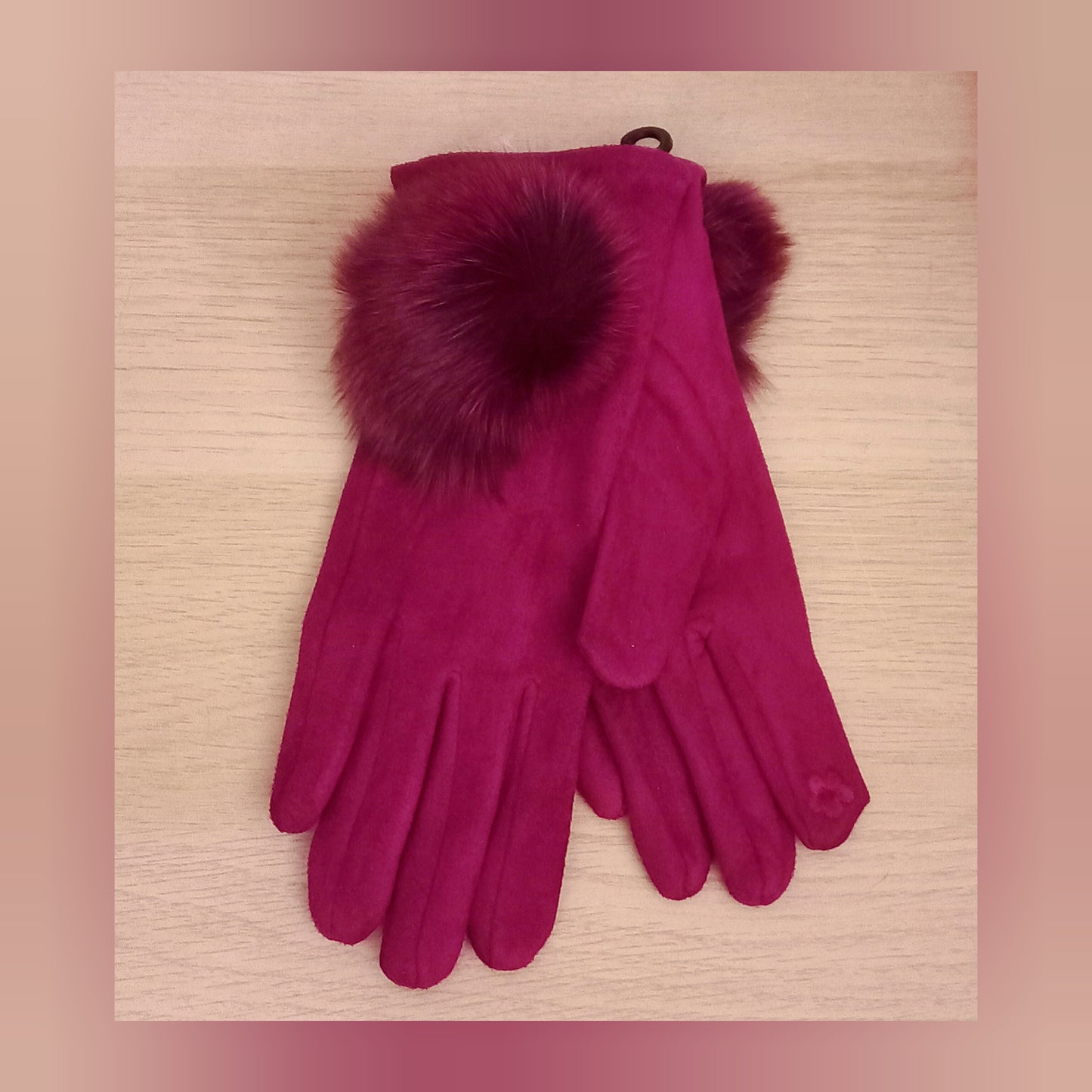 Guantes elegantes Pompón