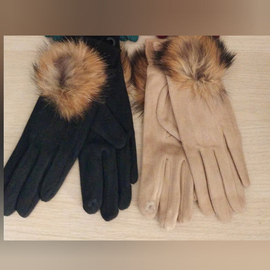 Guantes elegantes Pompón