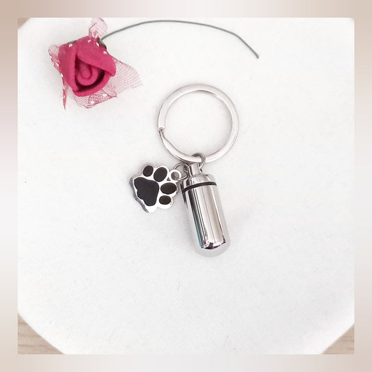 Llavero huella cenizas mascota