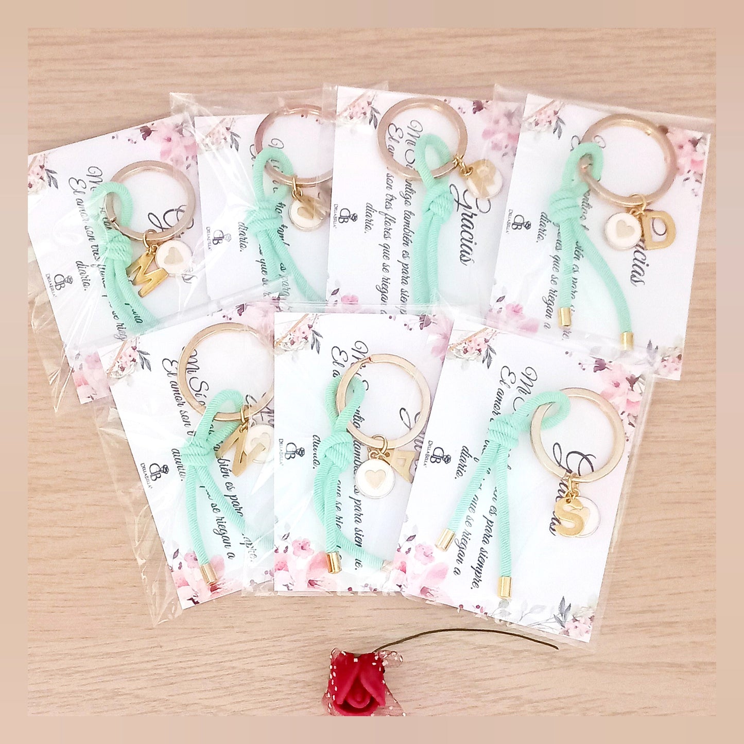 Llavero Inicial Melisa detalles