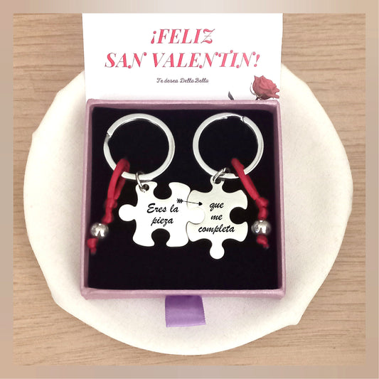 Pack 2 Llaveros Puzzle acero