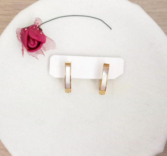 Pendientes Aros Nácar dorado