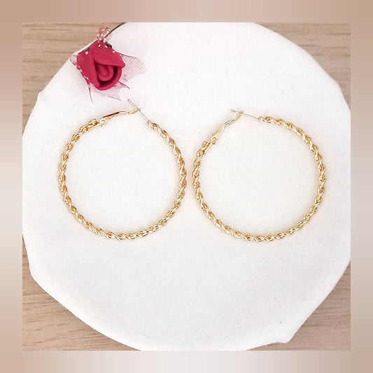 Pendientes Aros rizados acero