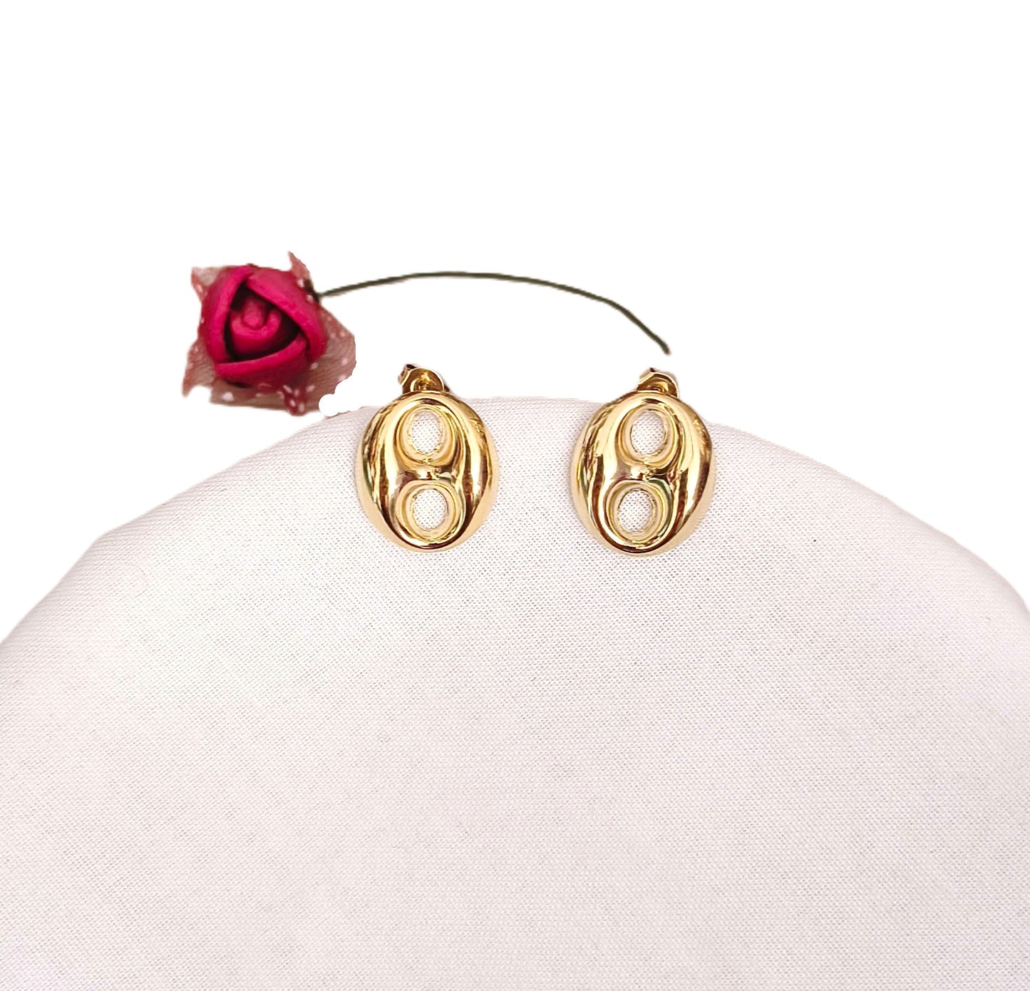 Pendientes Café acero