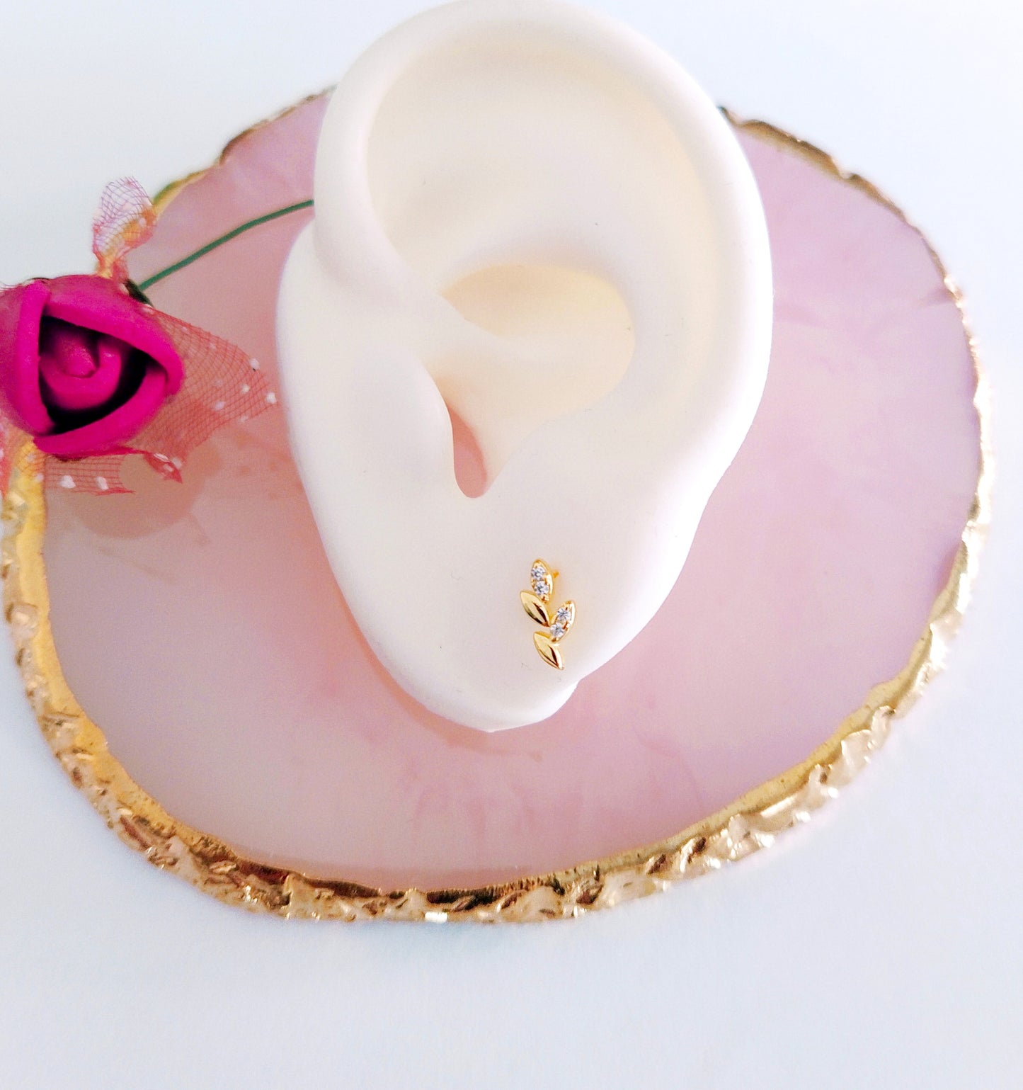 Pendientes Ramitas brillo plata