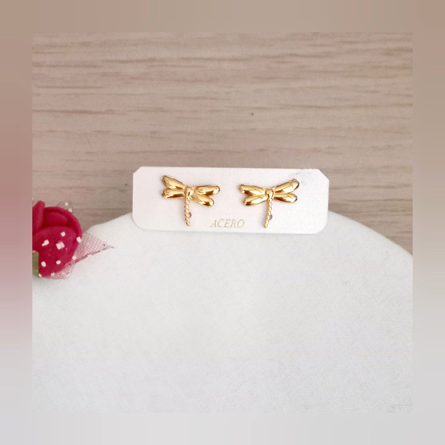 Pendientes Libélulas acero