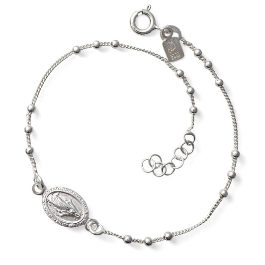 Pulsera Virgen Milagrosa plata