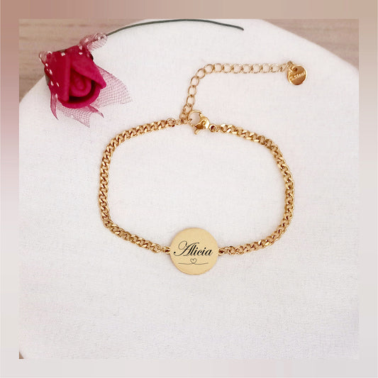Pulsera personalizada eslabones acero