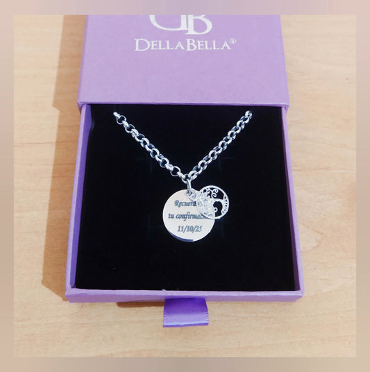 Pulsera Rolo Placa personalizada y árbol/trébol