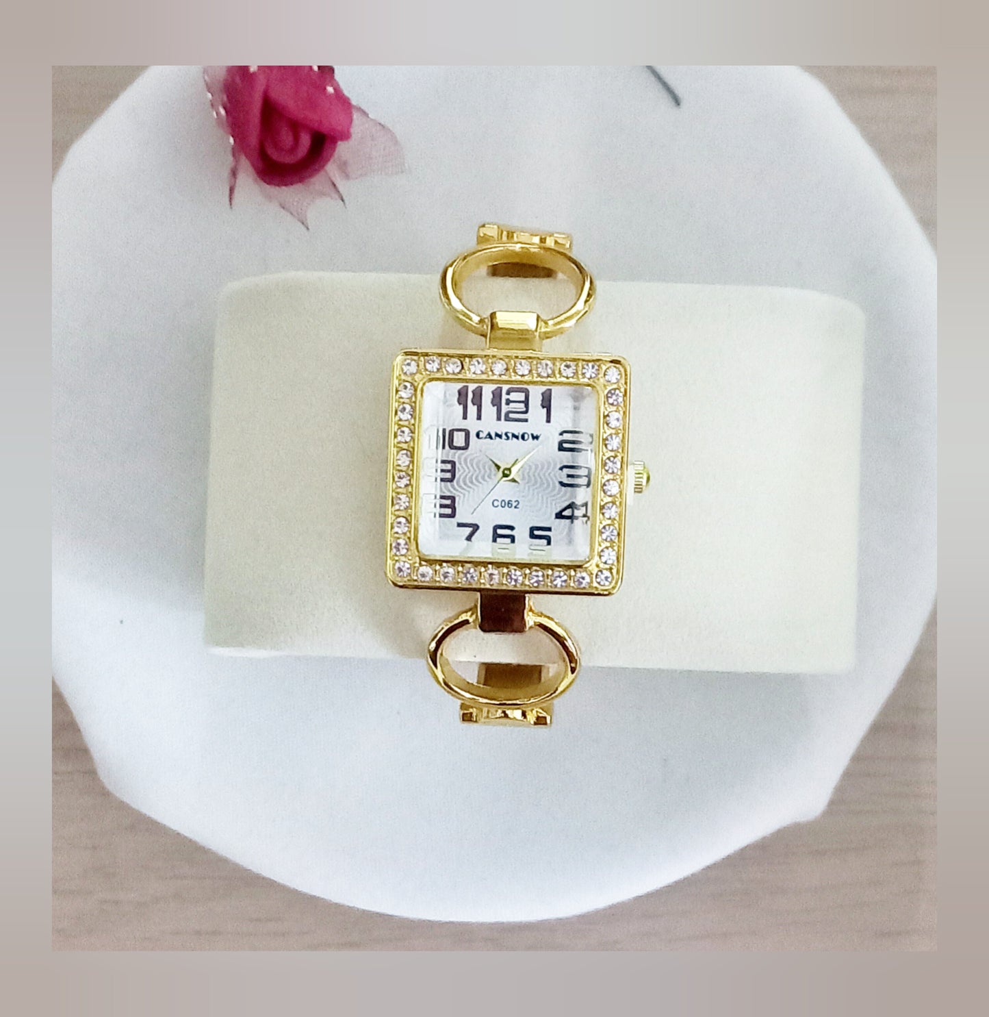 Reloj brazalete brillantes acero