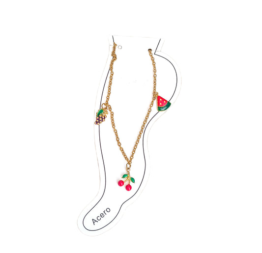 Tobillera colgantes Frutas acero