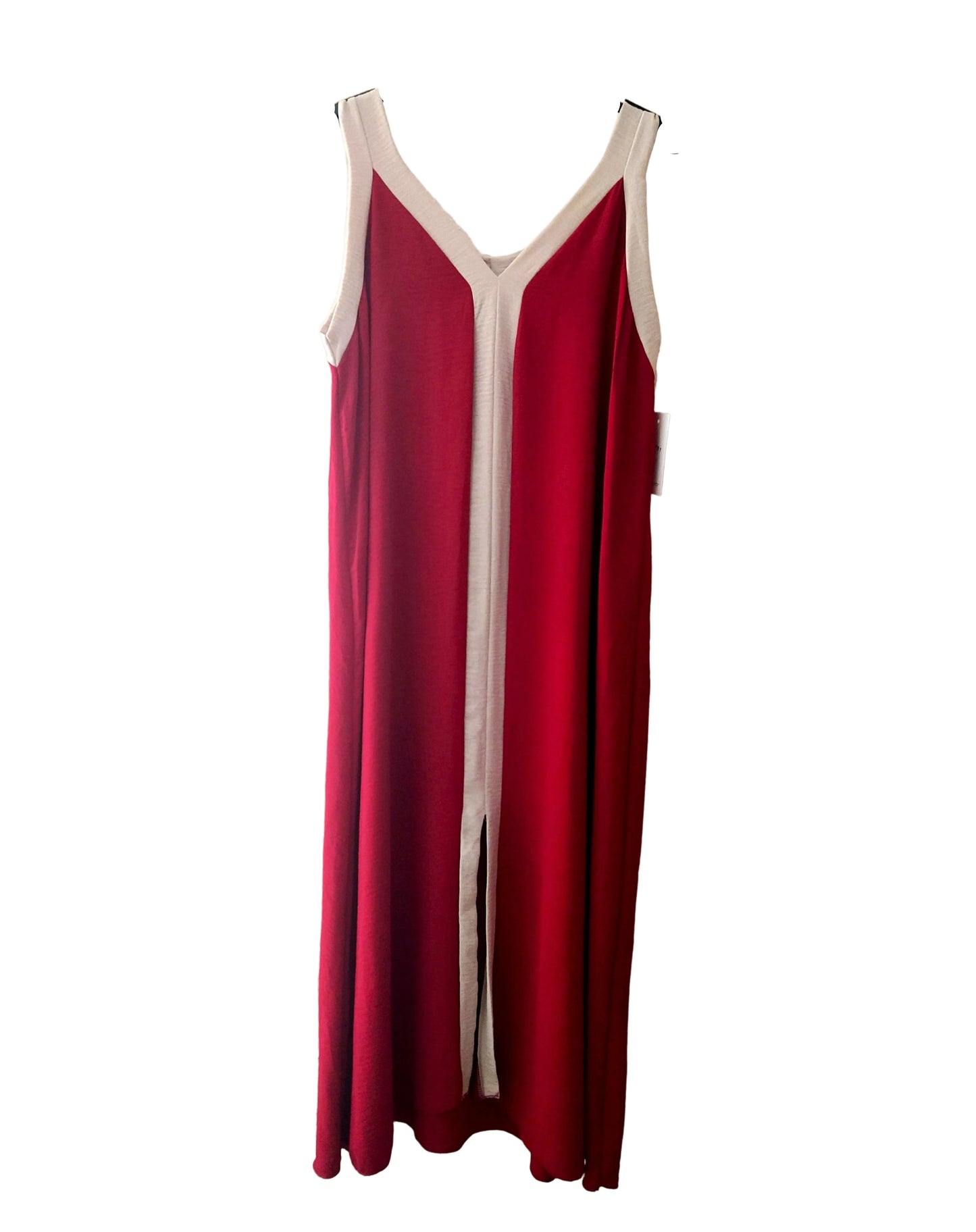 Vestido largo bicolor