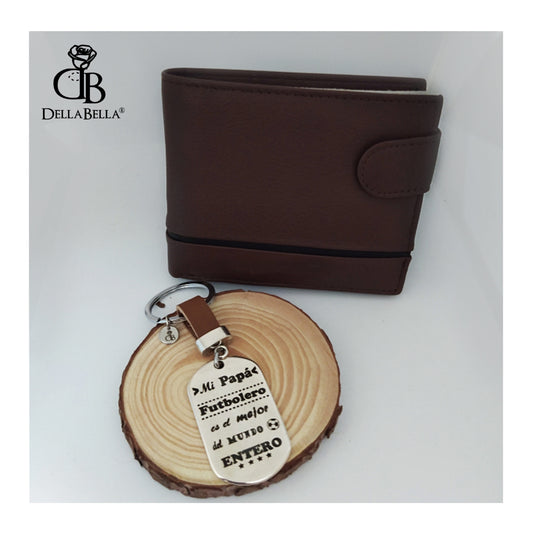 Regalo cartera más llavero personalizado día del padre o abuelo