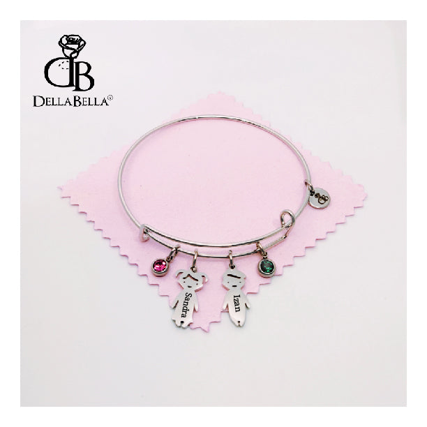 Pulsera Rígida natalicia acero