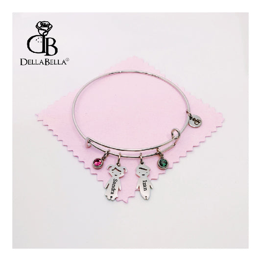 Pulsera Rígida natalicia acero