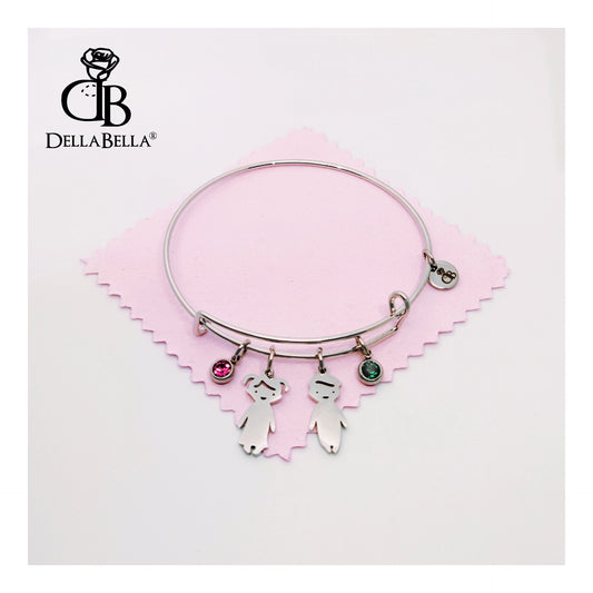 Pulsera Rígida natalicia acero