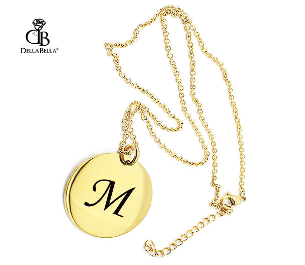 Collar placa personalizada dorado