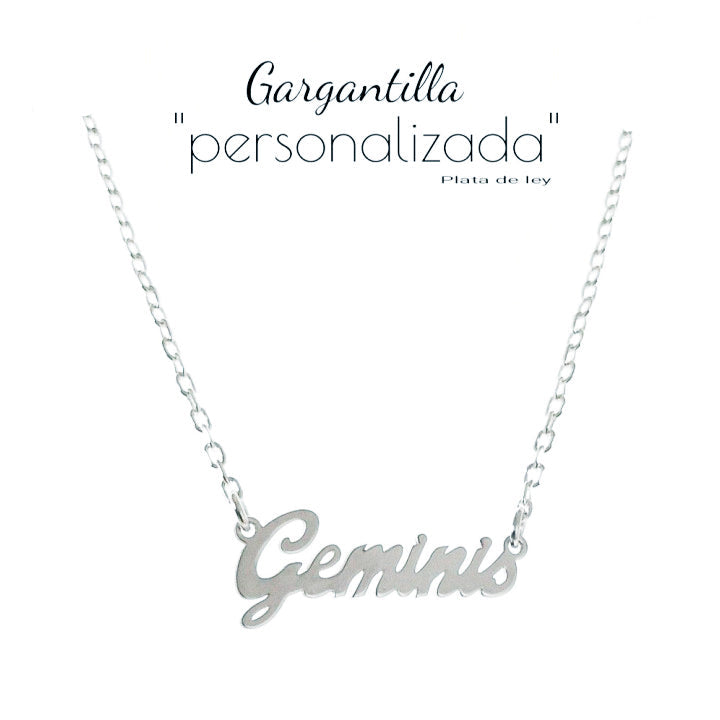 Gargantilla Personalizada nombre Plata