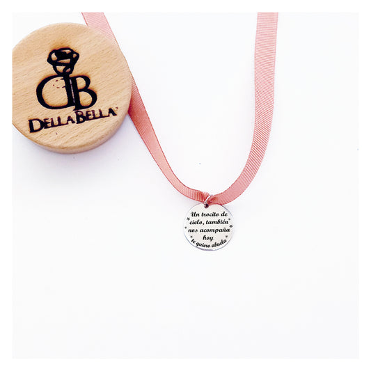 Lazo ramo novia rayón personalizado Plata