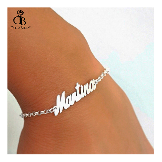 Pulsera personalizada Nombre Plata