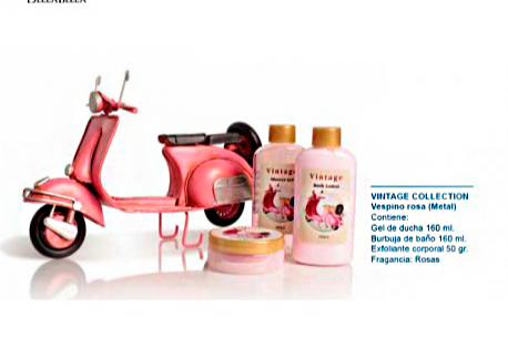 Set de baño + vespa rosa collection