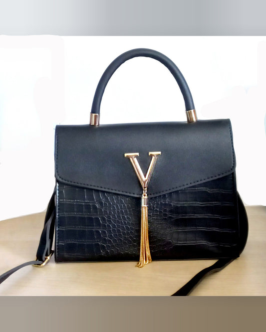 Bolso V negro Elegante