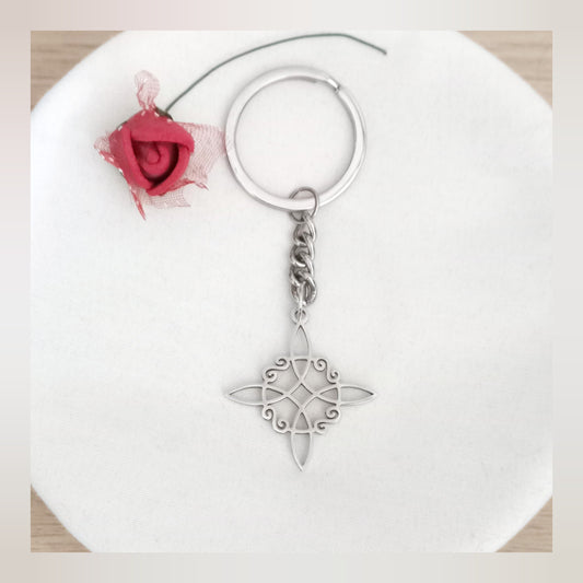 Llavero Nudo de Bruja acero