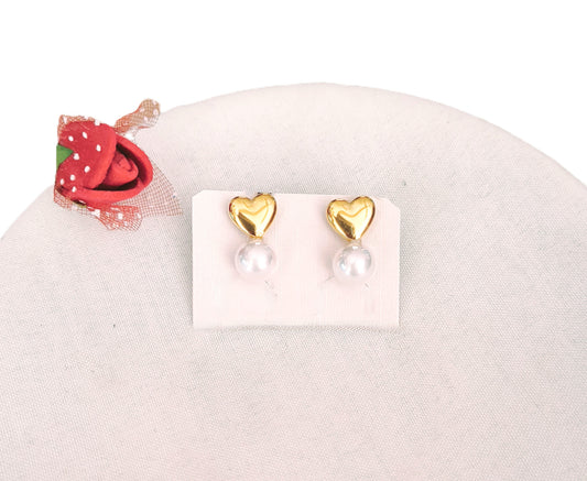 Pendientes Corazón y perla
