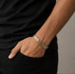 Pulsera acero dorado hombre