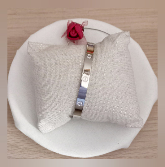 Pulsera círculos y circonitas Acero