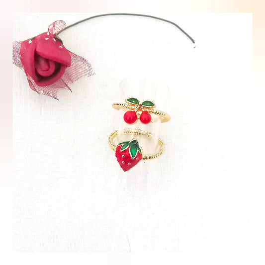 Anillo Cereza-Fresa acero