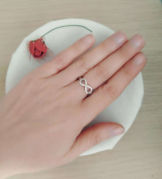 Anillo Infinito circonitas plata