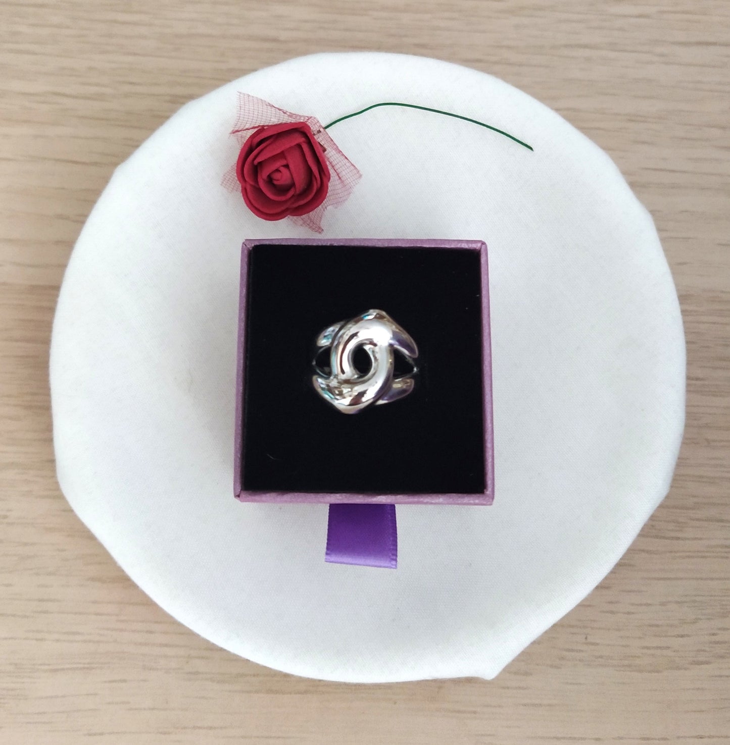 Anillo Nudo moderno acero