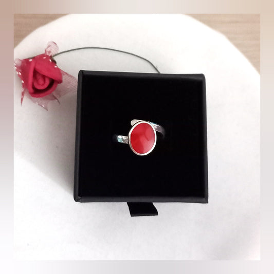 Anillo Ajustable Coral plata